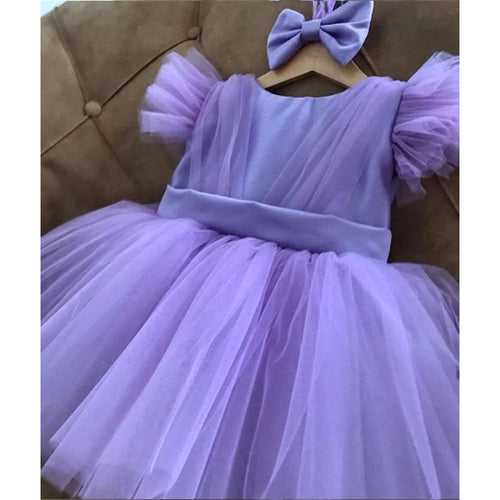 Luxury Belle Tutu Puffy Girl Dress - Purple