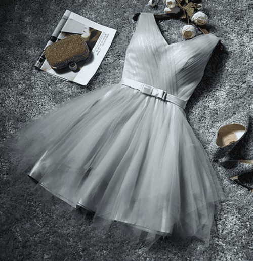Pleated Partywear Dress – Silver