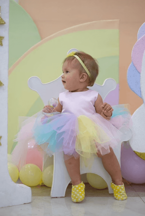 Unicorn Multicolored Puffy Tutu Baby Dress