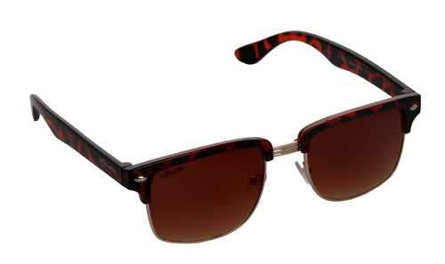 Affaires Sunglasses Fashionable Square Unisex A-423 (Brown)