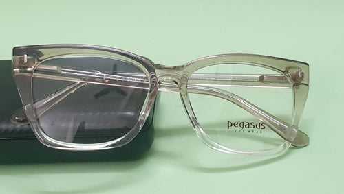 Pegasus Retro Eyeglasses Spectacle LH6003 with Power ANTI-GLARE-Reflective Glasses Gradual Brown PE-025