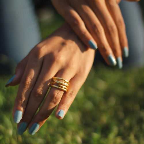 Leather Textured Ring