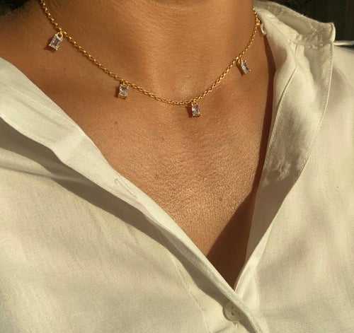Baguette necklace