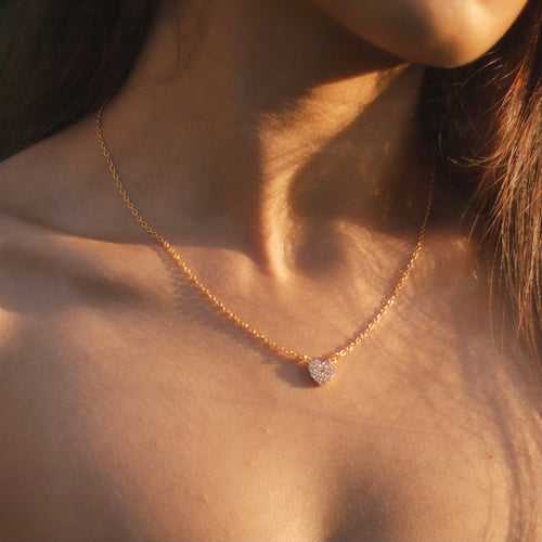 CZ heart necklace