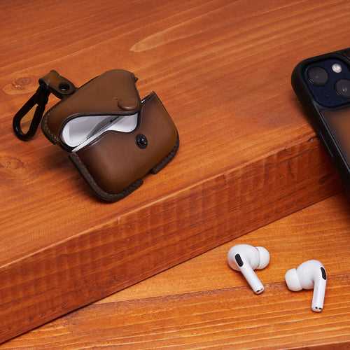 Ducorium Cognac Leather AirPod Pro Case