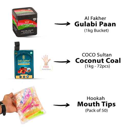 Al Fakher Gulabi Paan 1kg Bucket Flavor Combo at Rs 2499/-