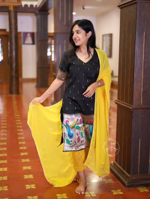 Paithani -Kurta + Pants + Dupatta