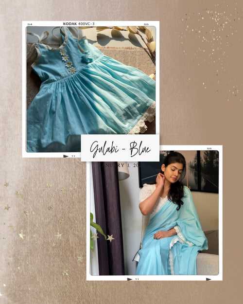 Mom & Daughter - Gulabi blue