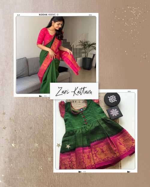 Mom & Daughter Zari kattam kids frock