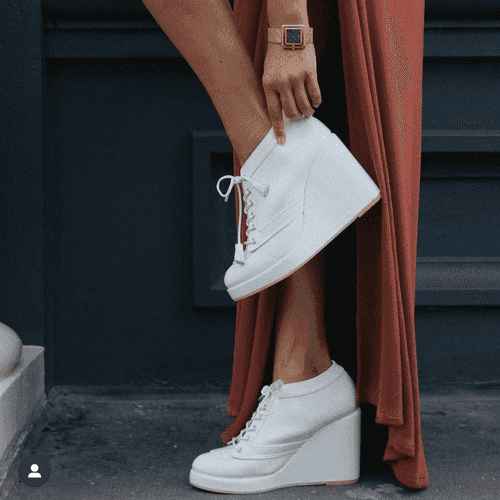 Sneaker Wedges (White)