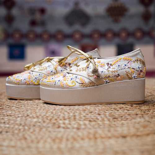 Begum (multi gold) Wedding Sneaker wedges Bridal shoes