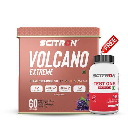 Scitron Volcano Extreme Pre-Workout (With PEAK ATP & myHMB) - 2 Months' Supply