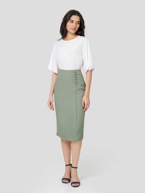 Laurel Lyocell Paneled Skirt