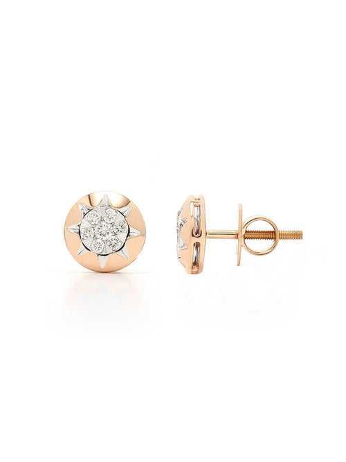 Real Diamond Illussion Cluster Stud Earring