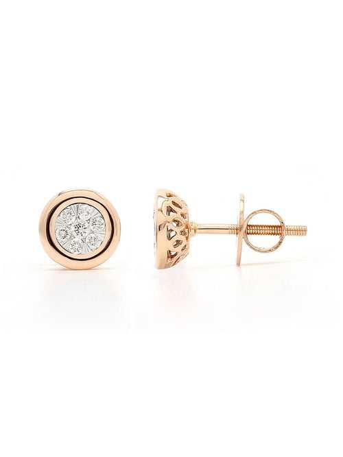 Real Diamond Illussion Cluster Stud Earring