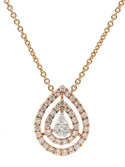 Real Diamond Illussion Solitaire Pendant With Diamonds by the yard Chain