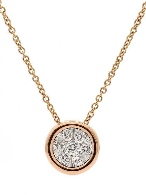 Real Diamond Illussion Solitaire Pendant With Diamonds by the yard Chain