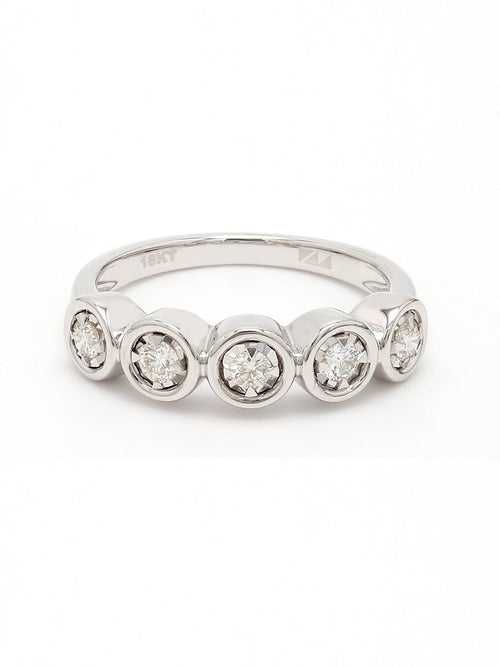 Real Diamond Illussion Solitaire Band Ring