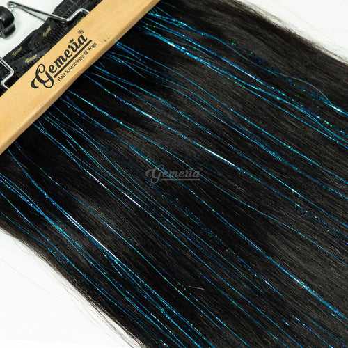 Cyan Blue | Clip-In Hair Tinsels