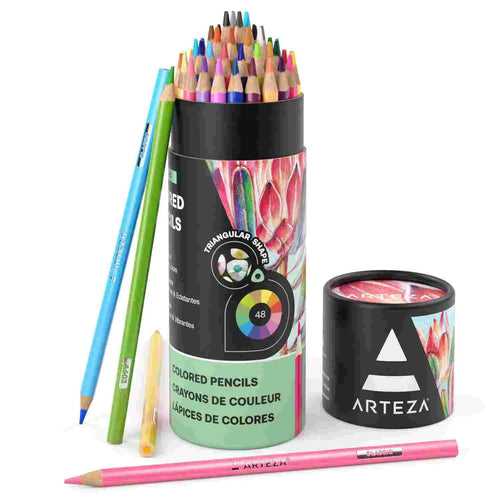 ARTEZA Coloured Pencils Classic Assorted Colours Set of 48