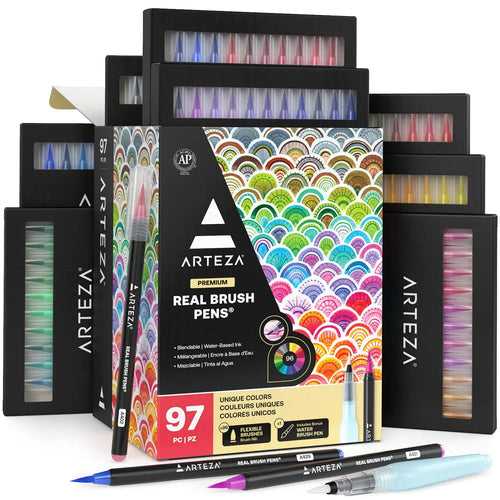 ARTEZA Premium Real Brush Pens Set