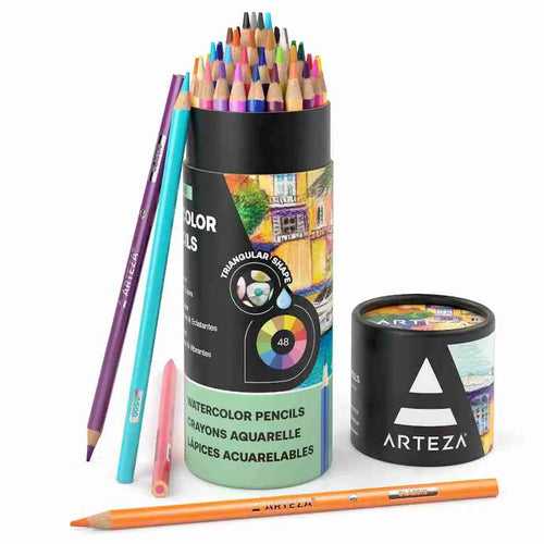 ARTEZA Classic Watercolour Coloured Pencils Set of 48