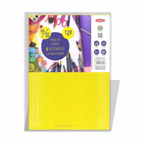 Anupam 6 Assorted Colour Paper 120 GSM for Art, Quilling & Crafts