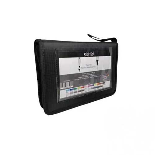 Brustro Twin Tip Alcohol Based Marker Set with Elegant Marker Wallet