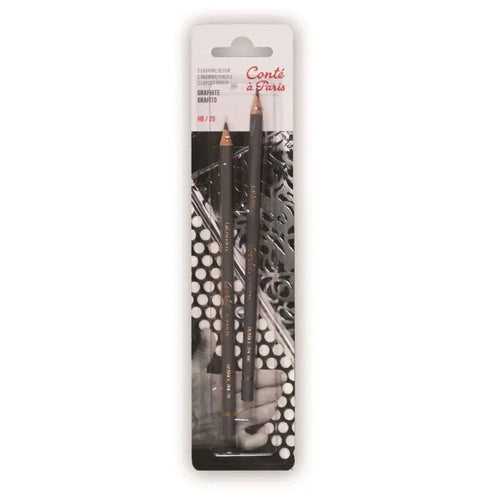 Conte a' Paris Sketching Graphite Lead - HB & 2B  Pencils Blister Pack of 2 (50110)
