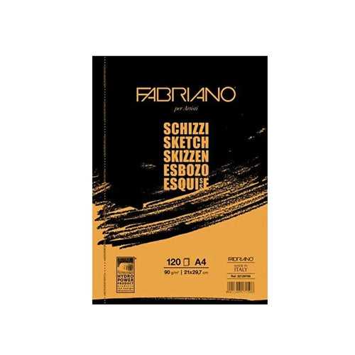 Fabriano Artists' Schizzi Sketch Pad Glued Block - 90 GSM