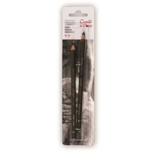 Conte a' Paris Sketching Pencils - Charcoal / Fusain - HB & 2B Blister Pack of 2 (50111)