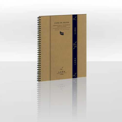 Lana Livre De Dessin -Drawing Book-Light Grain/Matt Finish 150GSM,Long Side Spiral bound Album 50SHT(Per Pad)