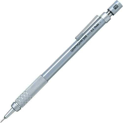Pentel GraphGear 500 Mechanical Drafting Pencil - Silver Body