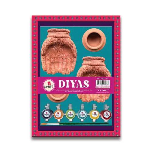iCraft DIY Diwali Diya Making Kit - Diwali Craft Kit | Creative Activity Kits
