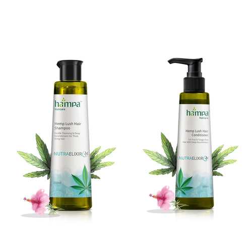 Hampa Hemp Lush Hair Shampoo 200ml + Hampa Hemp Lush Hair Conditioner 200ml