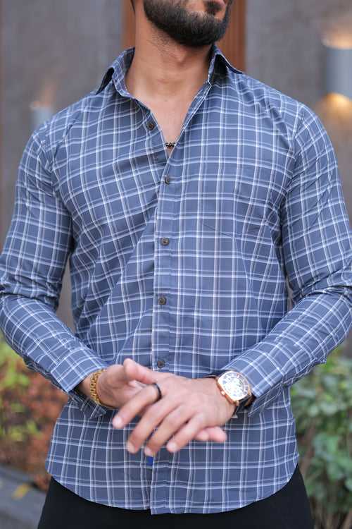 VOZIA Trendy Checked Men's Shirt