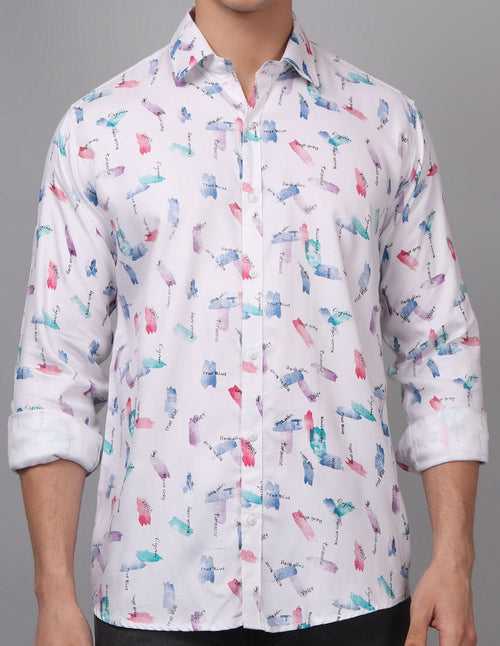 Crock Printed Multi Colored Men's Shirt
