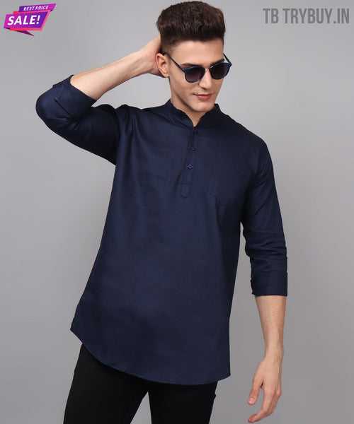 Ethnic Navy Blue Kurta for Men