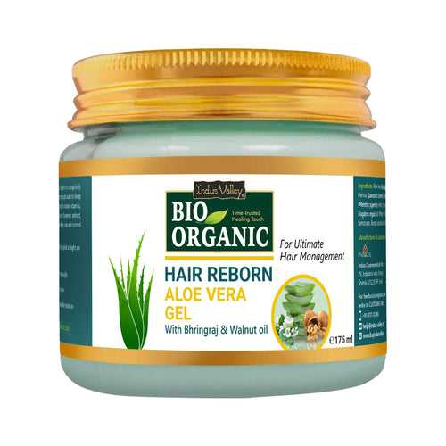 Bio Organic Hair Reborn Aloe Vera Gel With Bhringraj & Walnut Oil - 175ml