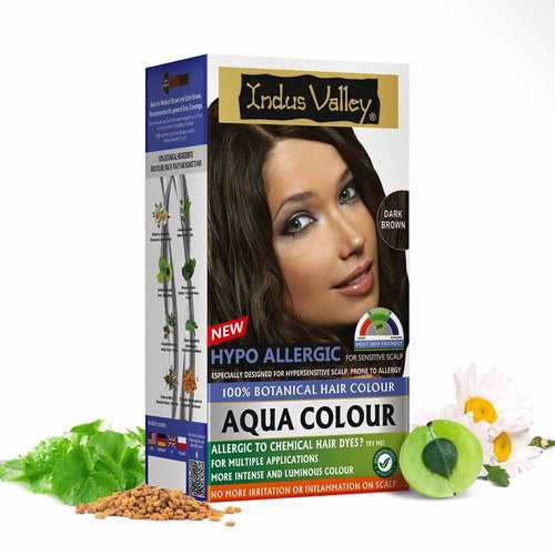 100% Botanical Hypo Allergic Aqua Colour for Hair - Available in 4 Shades