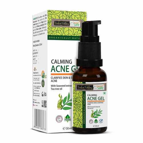 Calming Acne Gel Clarifies Skin & Soothes Acne With Seaweed Extract & Tea Tree Oil - 30ml.