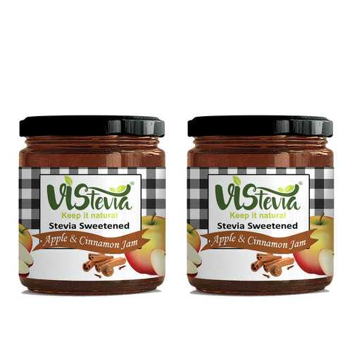 Sugar-Free Stevia Apple & Cinnamon Jam – Pack of 2 (220gm x 2)