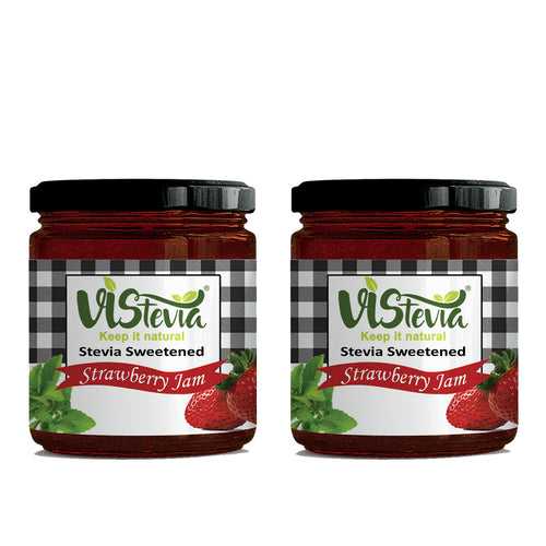 Sugar-Free Stevia Strawberry Jam – Pack of 2 (220gm x 2)