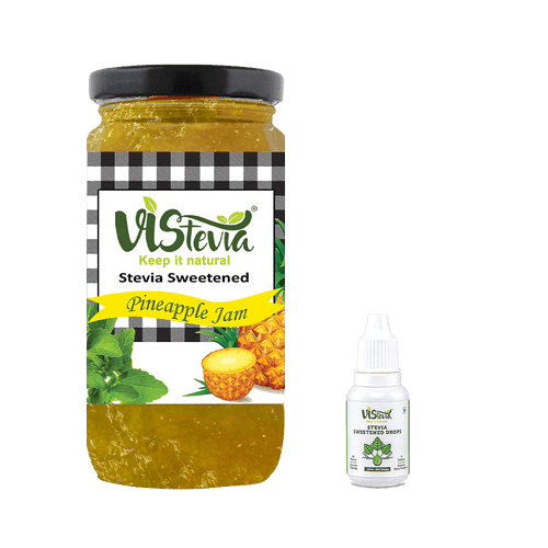 Vistevia Sugar-Free Stevia Pineapple Jam & 100% Natural Liquid Drops