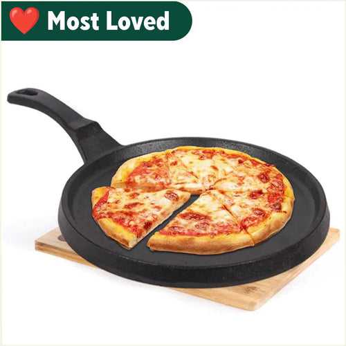 CASTrong Cast Iron Tawa,Pre-seasoned, Nonstick, 100% Pure, Toxin-free, Induction, 25.5cm, 2.2kg