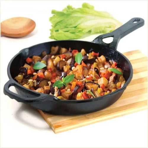 CASTrong Cast Iron Fry Pan/Skillet, Pre-seasoned, Nonstick, 100% Pure, Toxin-free, Induction, 26.2cm, 1.8L, 2.3kg