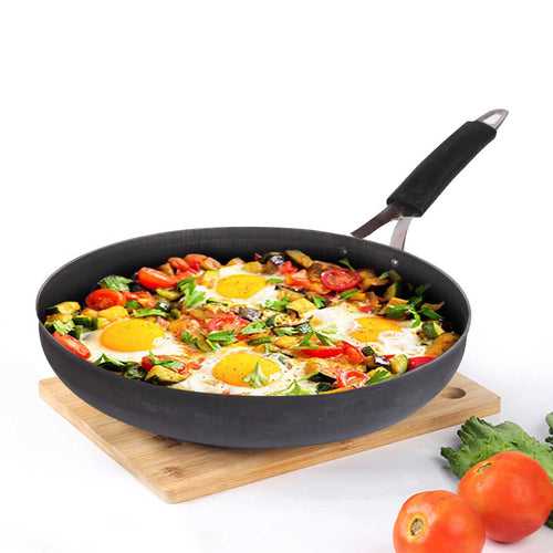 100% Pure Sheet Iron Fry Pan, Bakelite Handle, Seasoned, Toxin-free, Induction, 24.7cm