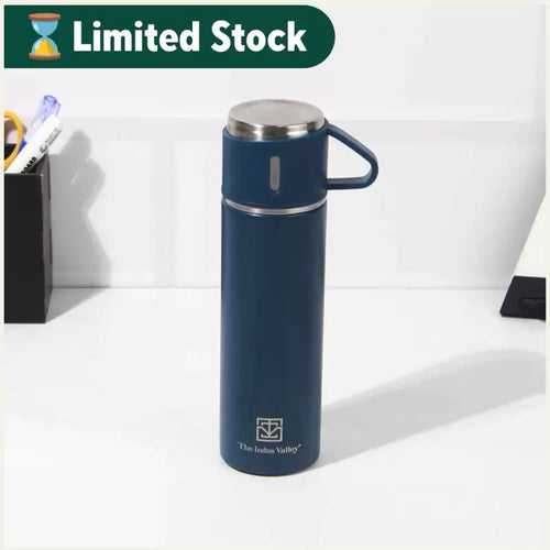 Pro-hydro Stainless Steel Vacuum Insulated Flask with Drinking Mug Lid, Hot & Cold Bottle, 500 ml