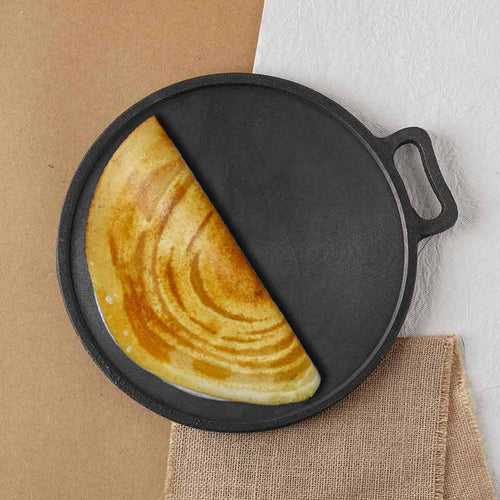 Super Smooth Cast Iron Tawa, Pre-seasoned, 100% Pure, Toxin-free, Induction, 27.9cm, 2.7 kg