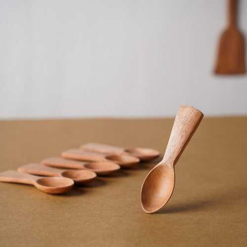 Neem Wood Condiments Spoon - Set of 6